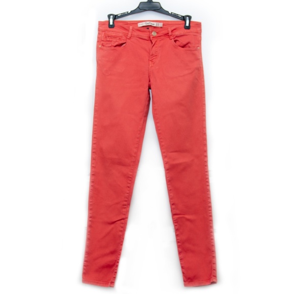 Zara Core Denim Trafaluc Collection Coral  Slim Denim Jeans Size 6 - Picture 3 of 12